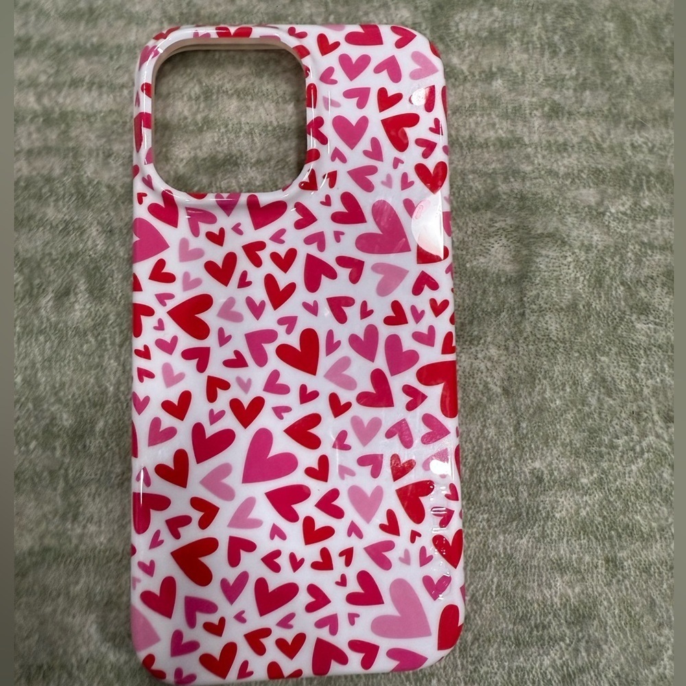 Casely iPhone 14 Pro Max Case Compatible with MagSafe XOXO Pink Candy Hearts - Picture 7 of 11